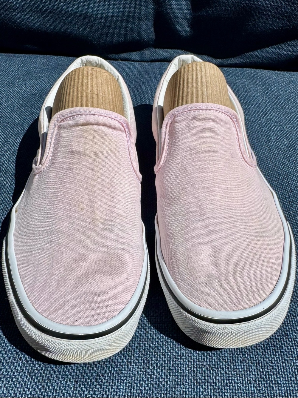 Vans Pink Slip-On Canvas Sneakers - Picture 6 of 9